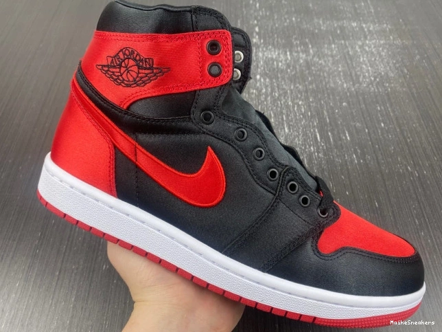 MaikeSneakers Air Satin Bred 1 OG Jordan High FD4810-061 WMNS 0711